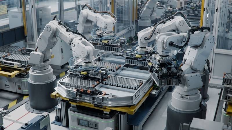 Industrial robotic assembly equipment